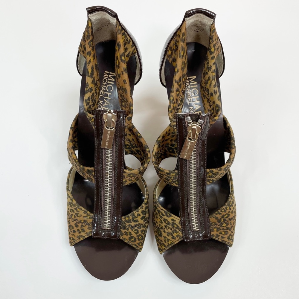 Michael Michael Kors Leopard Zippered Heels